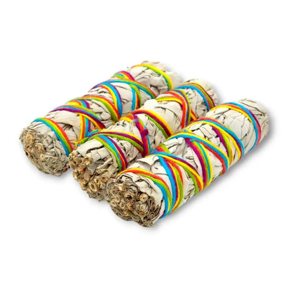 California White Sage Chakra Sticks 4 Inch (3 Pack)