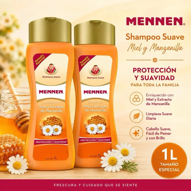 Mennen Honey & Chamomile Shampoo 2-Pack 33.9 fl oz