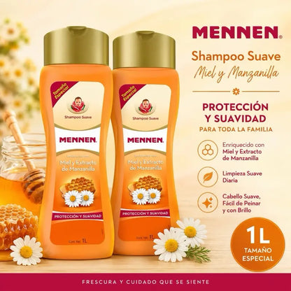 Mennen Honey & Chamomile Shampoo 2-Pack 33.9 fl oz