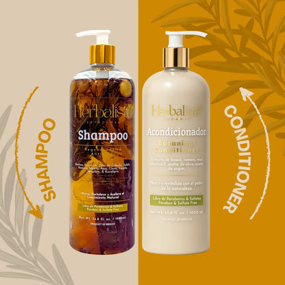 Herbalista 3-Pack Herbal Hair Shampoo + Conditioner 1000ml