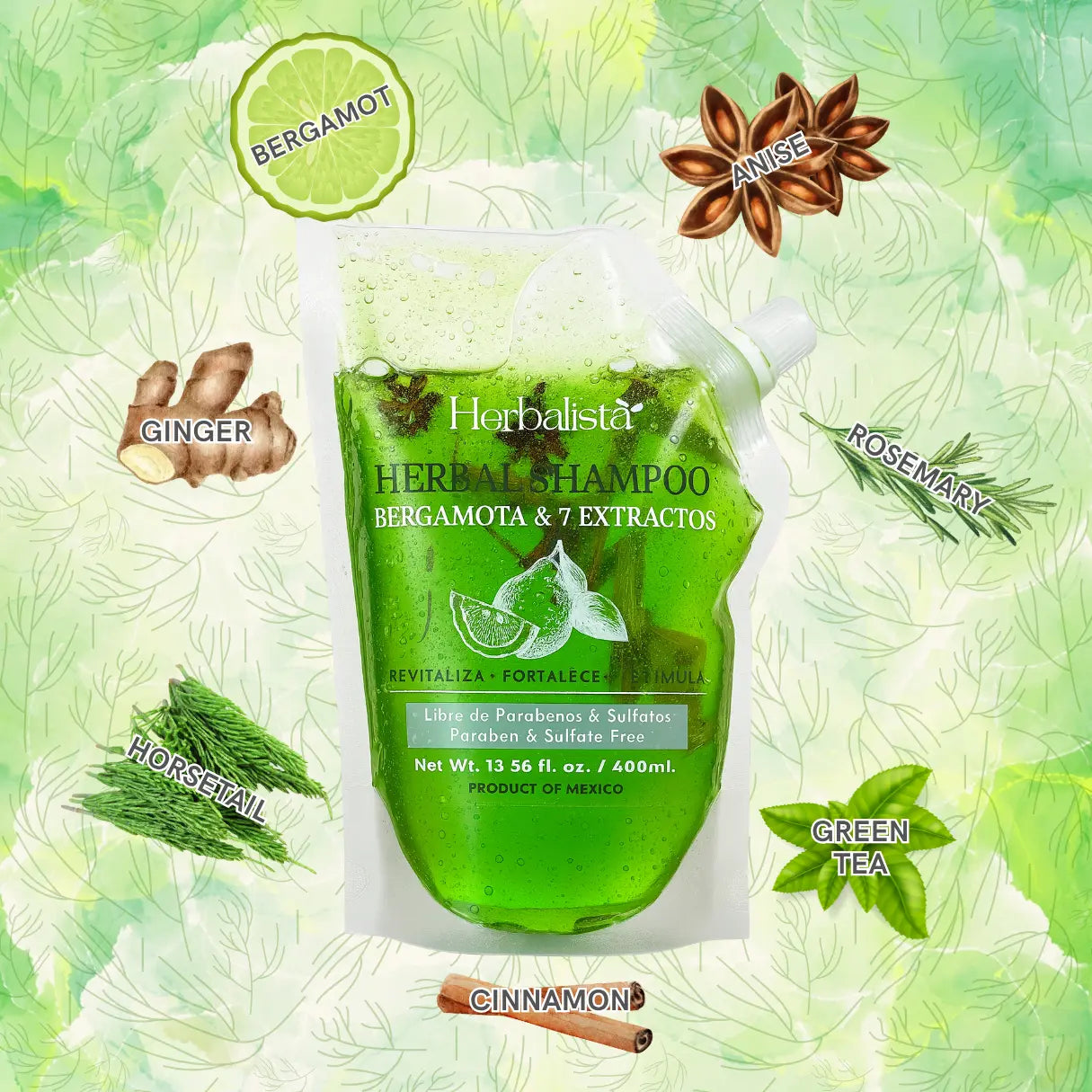 Herbalista Bergamot Herbal Shampoo 400ml