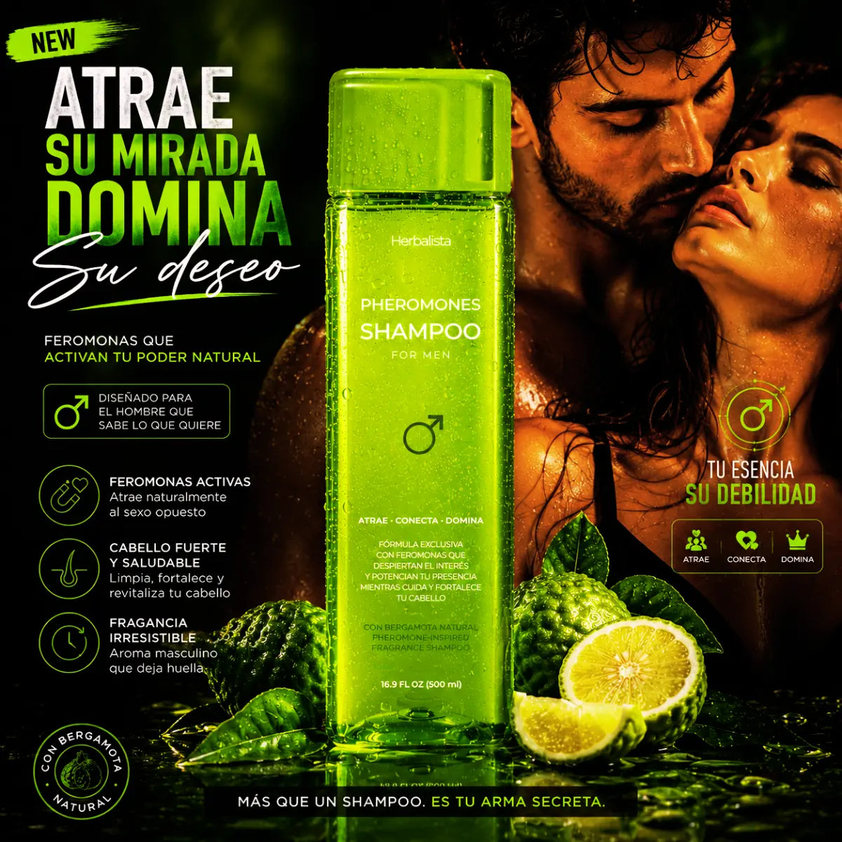 Herbalista Feromonas Bergamot Shampoo for Men 500ml