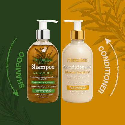 Herbalista Minoxidil Shampoo & Conditioner Set 2 x (16.9 fl oz 500ml)