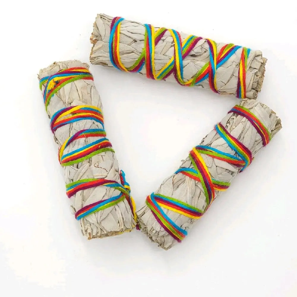 California White Sage Chakra Sticks 4 Inch (3 Pack)