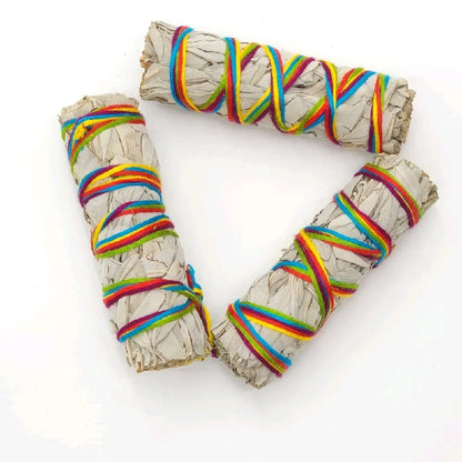 California White Sage Chakra Sticks 4 Inch (3 Pack)