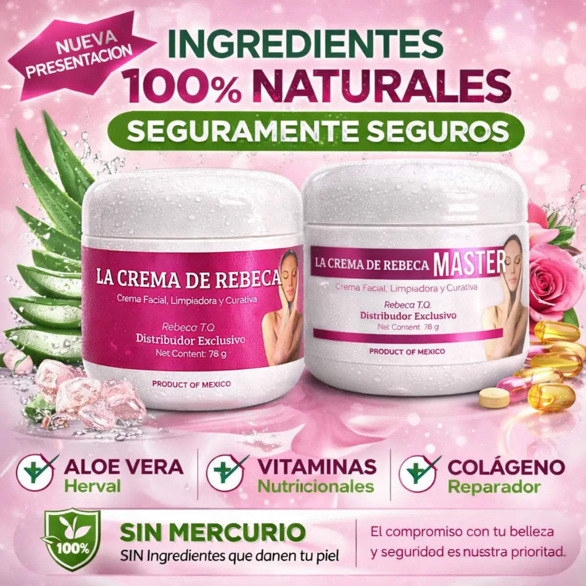 Crema Rebeca Collagen Facial Cream 4oz