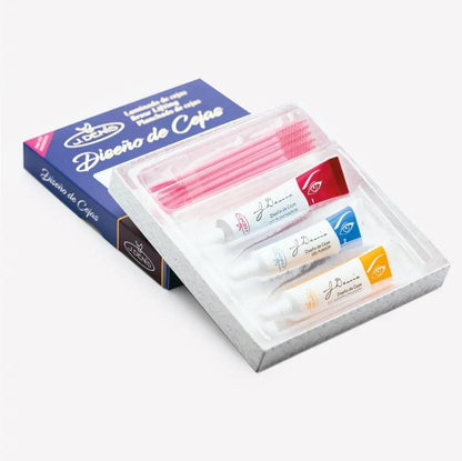 J. Denis Eyebrow Design Kit 4 Brushes 30 Applications