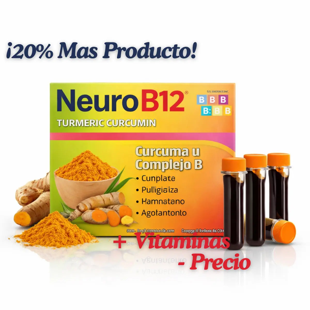 NeuroB12 Curcuma Turmeric Vitamin Shots 2-Pack