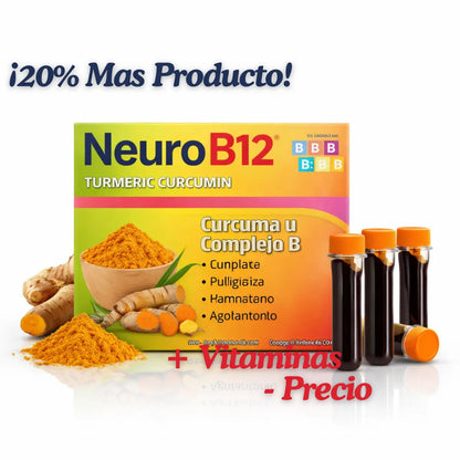NeuroB12 Curcuma Turmeric Vitamin Shots 2-Pack