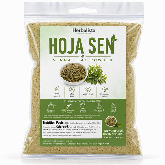 Hoja Sen Polvo (Senna Leaf Powder ) - 8oz (226g)