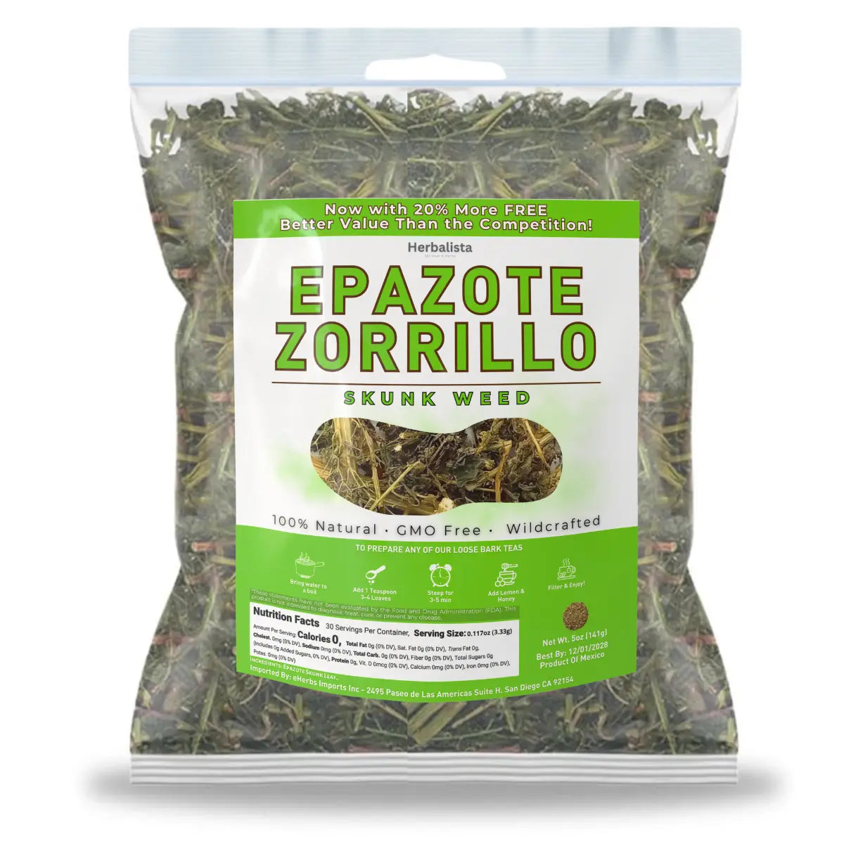 Epazote de Zorrillo Herbal Tea 5oz (141g)