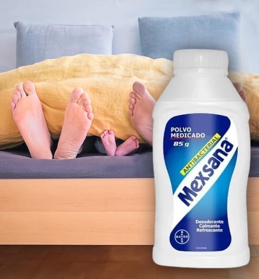 YAHVE - Polvo Mexsana para pies por 85g, Ayuda a Refrescar y Absorber Sudor -Mexsana Foot Powder - Traditional Relief for Feet, 2.9 Oz, Sweat Absorption - Despensa Colombiana