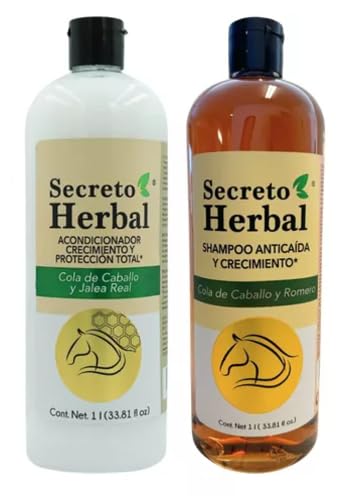 Kit Shampoo Anticaída Y Acondicionador Secreto Herbal 1l