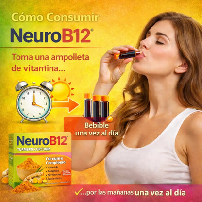 NeuroB12 Turmeric Multi-Vitamin Drinkable Shots 12 Pack