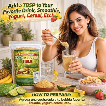 Nopal + Pinaflax Daily Fiber Powder 16oz (454g)