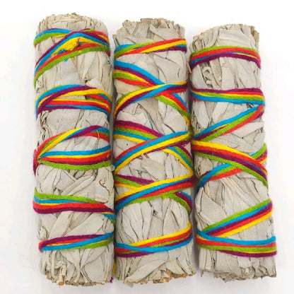 California White Sage Chakra Sticks 4 Inch (3 Pack)