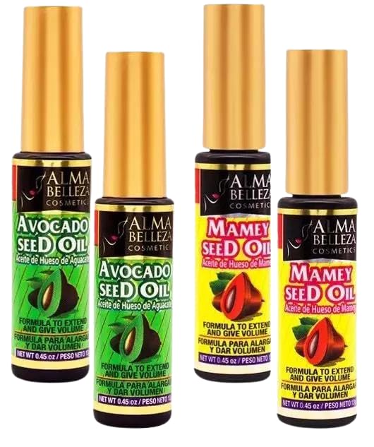 Rímel (Mascara for eye lashes) 2 Avocado & 2 Mamey Seed Oil (4 PACK) To extend & Give Volume Premium ALMA BELLEZA quality.