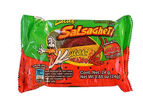 Lucas, Candy Salsagheti Sandia, 10.2 OZ (Pack of 12- 0.85oz per package)