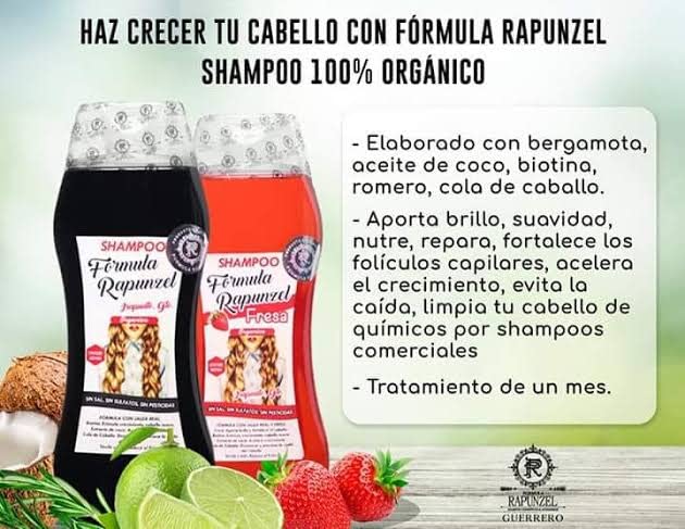 New Curves Kit - 2 Piece Bundle Formula Rapunzel 1 Herbal Sahmpoo (16.9oz) + 1 Strawberry Shampoo (16.9oz)| 100% All Natural Original