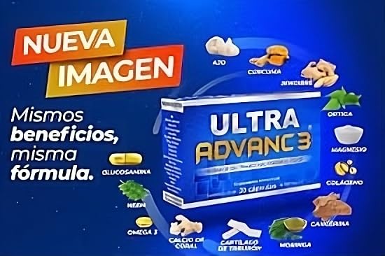 1 Box - Ultra Advance Gold 3 Ultimate Joint Support with Omega-3, Turmeric, Glucosamine Chondroitin Formula. Vegan, Non GMO, 30 Caps
