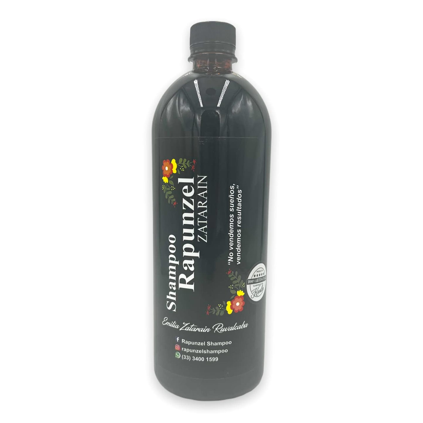 Formula Rapunzel Zatarain Shampoo 1Lt (33.81 Fl Oz) 100% Natural, Eliminates Frizz | Argan, Coconut Extract. Genuine!