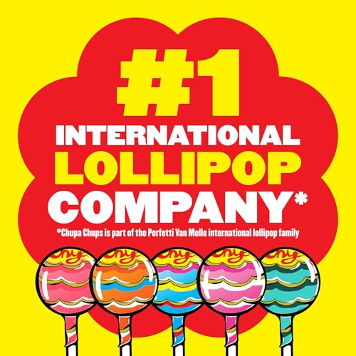 Chupa Chups Cremosa Lollipop Assortment, 2 Ice Cream Flavors, Individually Wrapped Candy for Kids, 16.9 Oz Bag (40 Suckers)