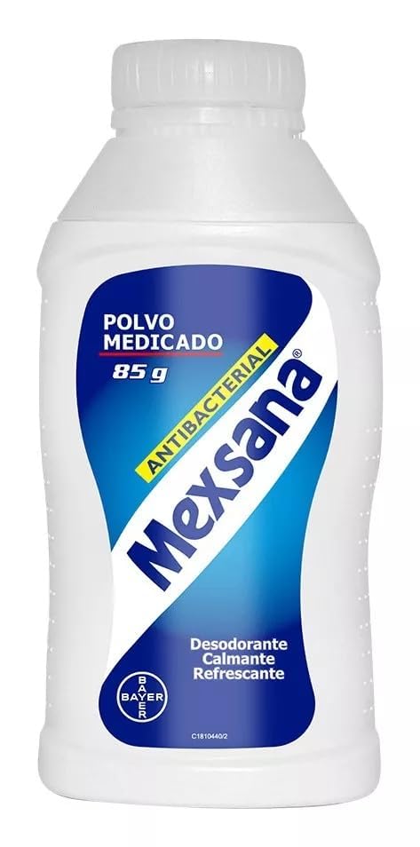 YAHVE - Polvo Mexsana para pies por 85g, Ayuda a Refrescar y Absorber Sudor -Mexsana Foot Powder - Traditional Relief for Feet, 2.9 Oz, Sweat Absorption - Despensa Colombiana