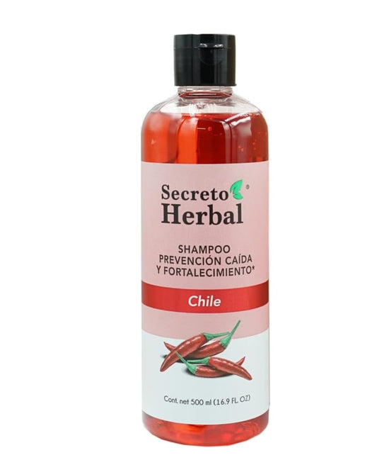 Shampoo de Chile, prevención caída y fortalecimiento Secreto Herbal. 500 ml