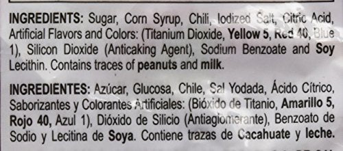 Vero Elotes Paletas Sabor Fresa Con Chile Mexican Hard Candy Chili Pops 40 Pcs