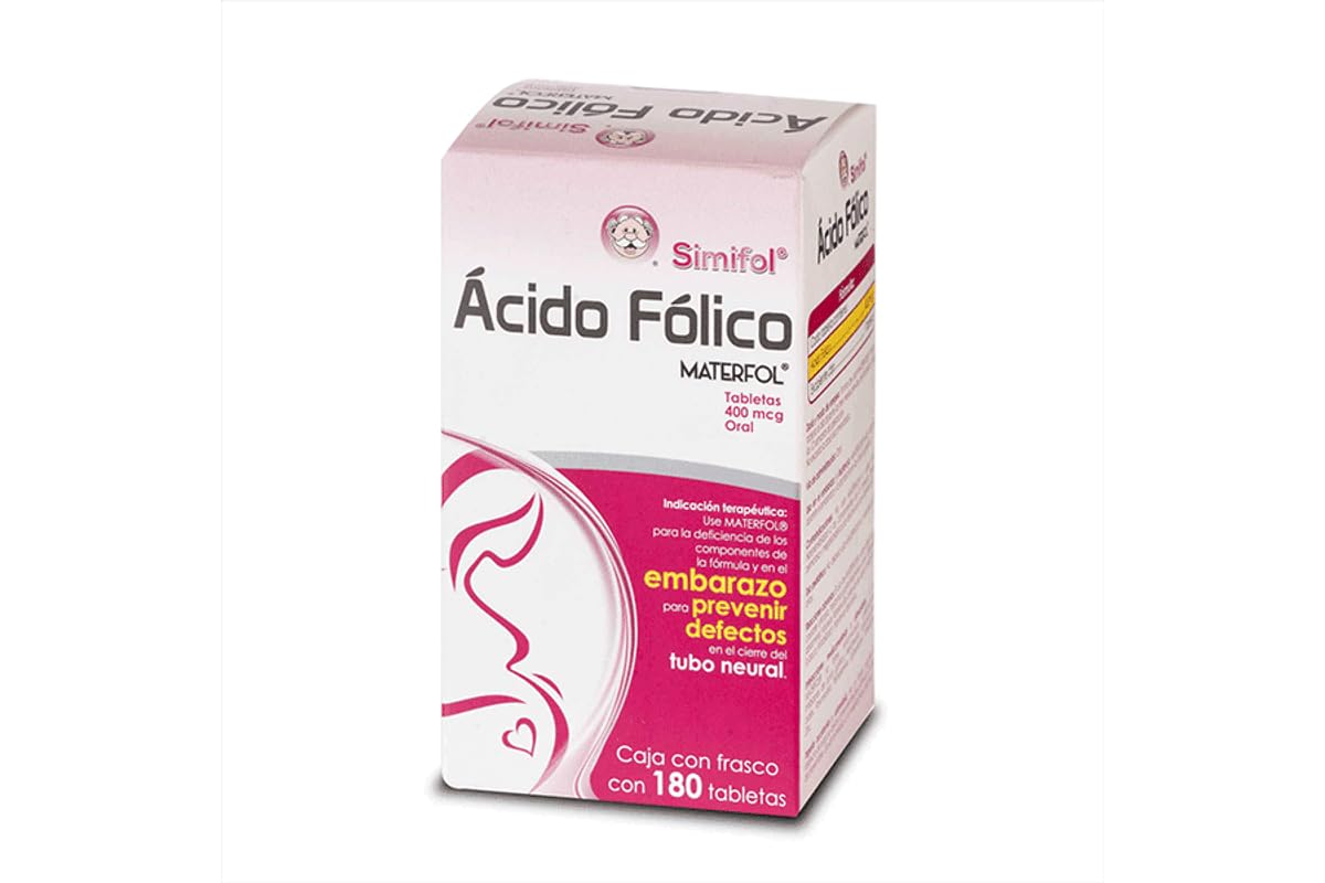 SIMIFOL Acido FOLICO METERFOL 400mcg Oral - 180 TABLETAS