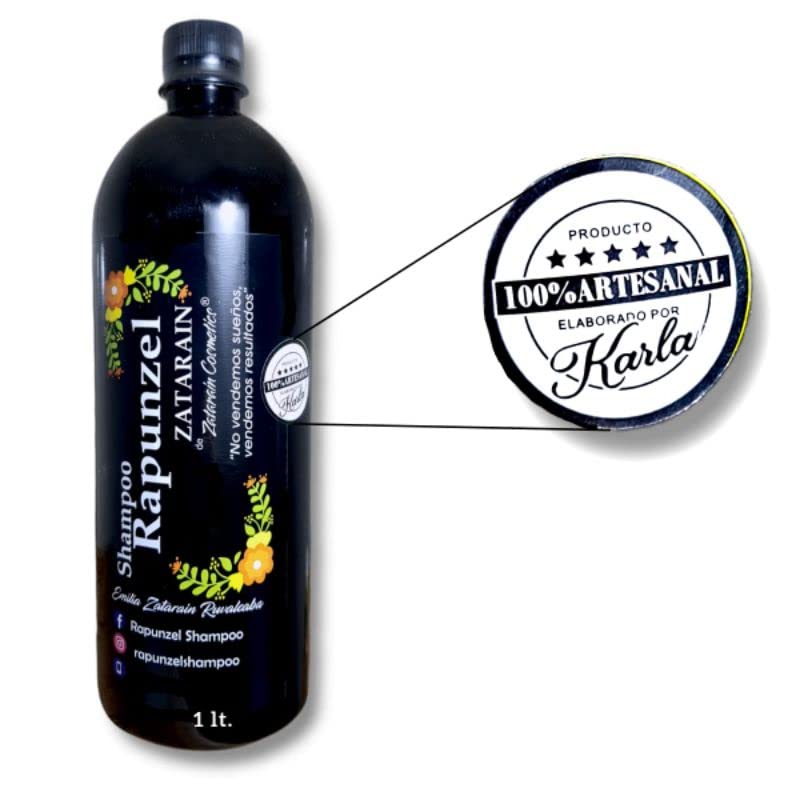 Formula Rapunzel Zatarain Shampoo 1Lt (33.81 Fl Oz) 100% Natural, Eliminates Frizz | Argan, Coconut Extract. Genuine!