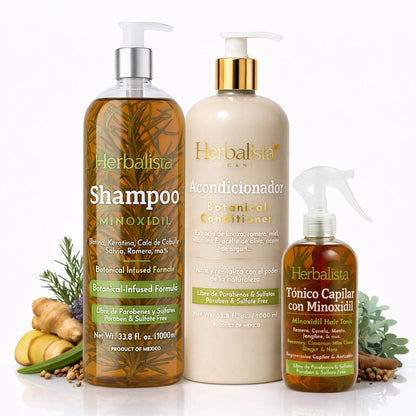 Herbalista Minoxidil Hair Care Bundle 2x 1000ml + 250ml