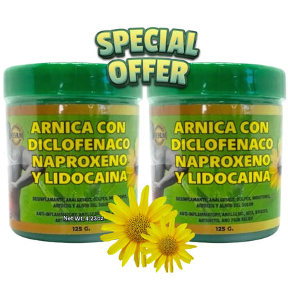 Arnica Lidocaine Massage Balm 125g (2 Pack)