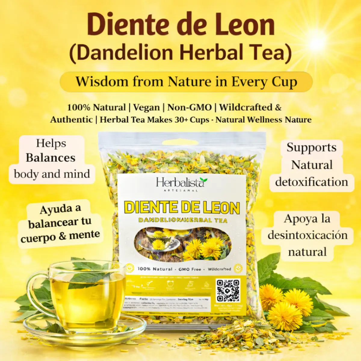Dandelion Loose Leaf Herbal Tea - 4oz (113g)
