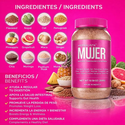 Herbalista Mujer Daily Fiber Powder 16oz(456g)