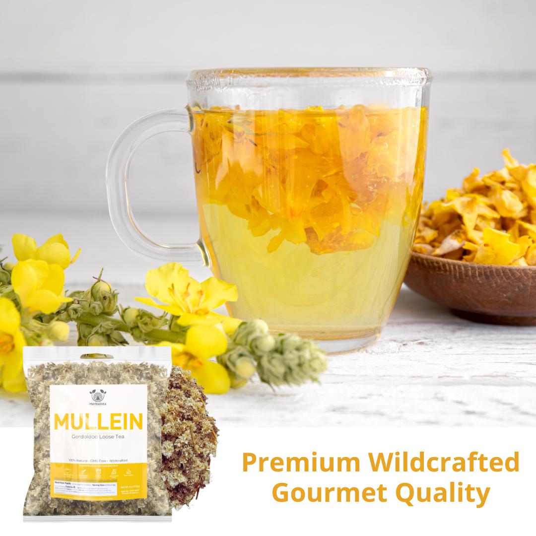 Herbalista - Mexican Mullein Flowers & Petals Tea  - Verbascum Thapsus - Gordolobo Herbal Tea Yellow Petals | Natural Loose Leaf Tea | Handcrafted by Nature for Freshness