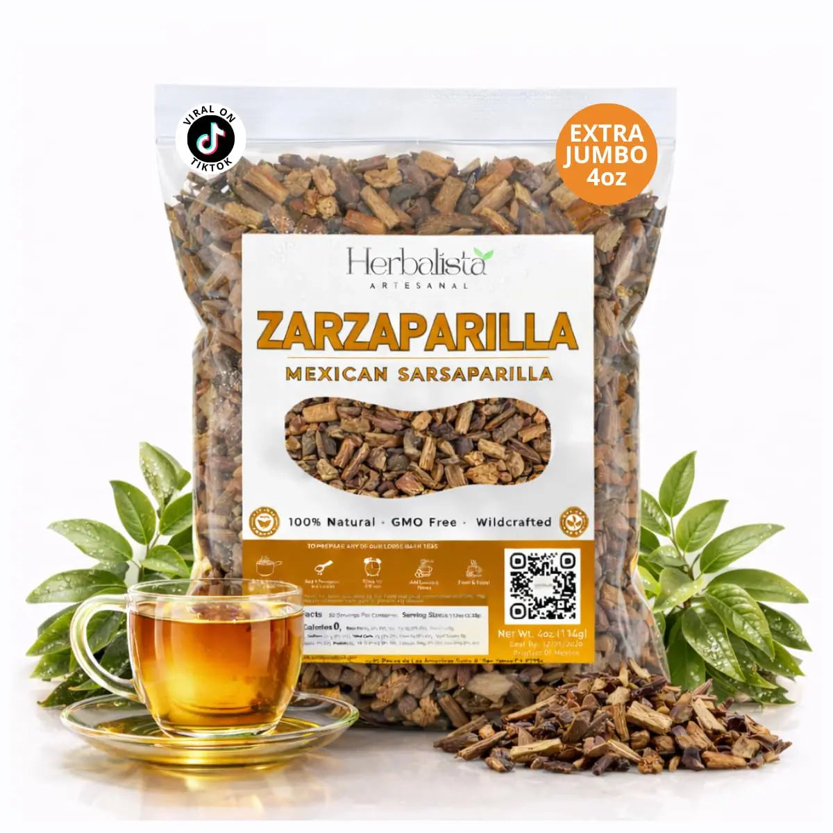Herbalista Zarzaparrilla Root Herbal Tea 4oz (113g)