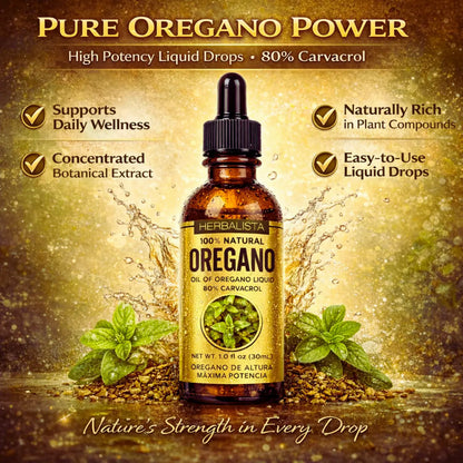 Aceite de Orégano 30ml (1.01oz) – 80% Carvacrol