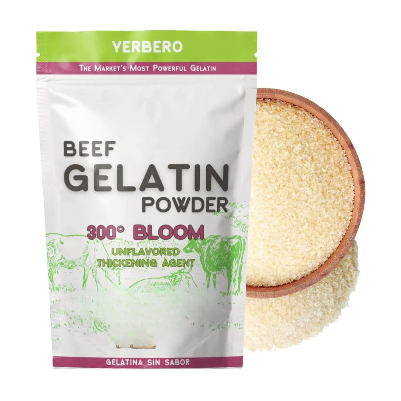 Yerbero Unflavored 300° Bloom Beef Gelatin Powder 8oz (226g)