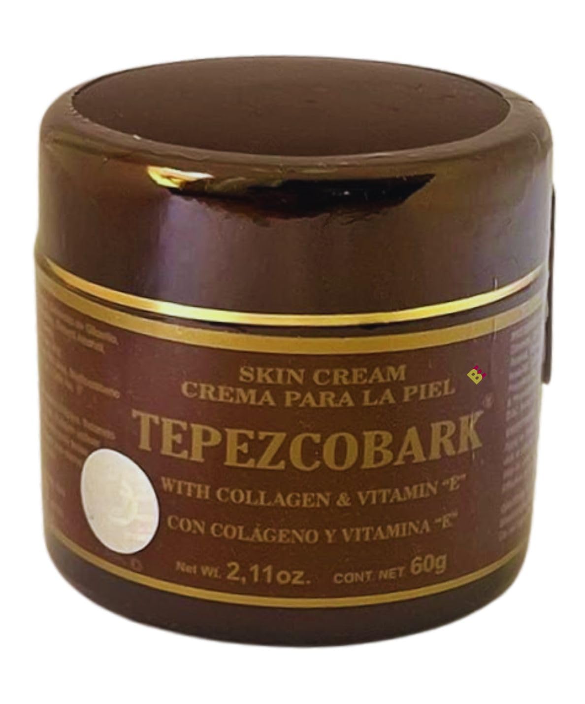 Tepezcohuite Cream (Tepezcobark), with Collagen (Colageno) & Vitamin E, 2.11oz, 60 gr, in E, 100% Natura, great for all skin concerns