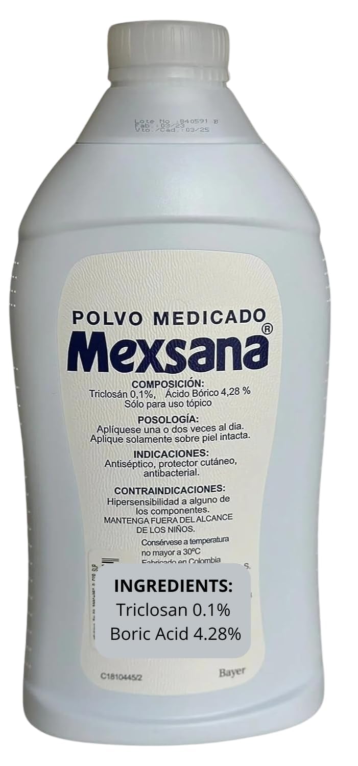 Mexsana Talco Desodorante para pies por 300g, Ayuda a Refrescar y Absorber Sudor -Mexsana Foot Powder - Traditional Relief for Feet, 10.58 oz, Sweat Absorption