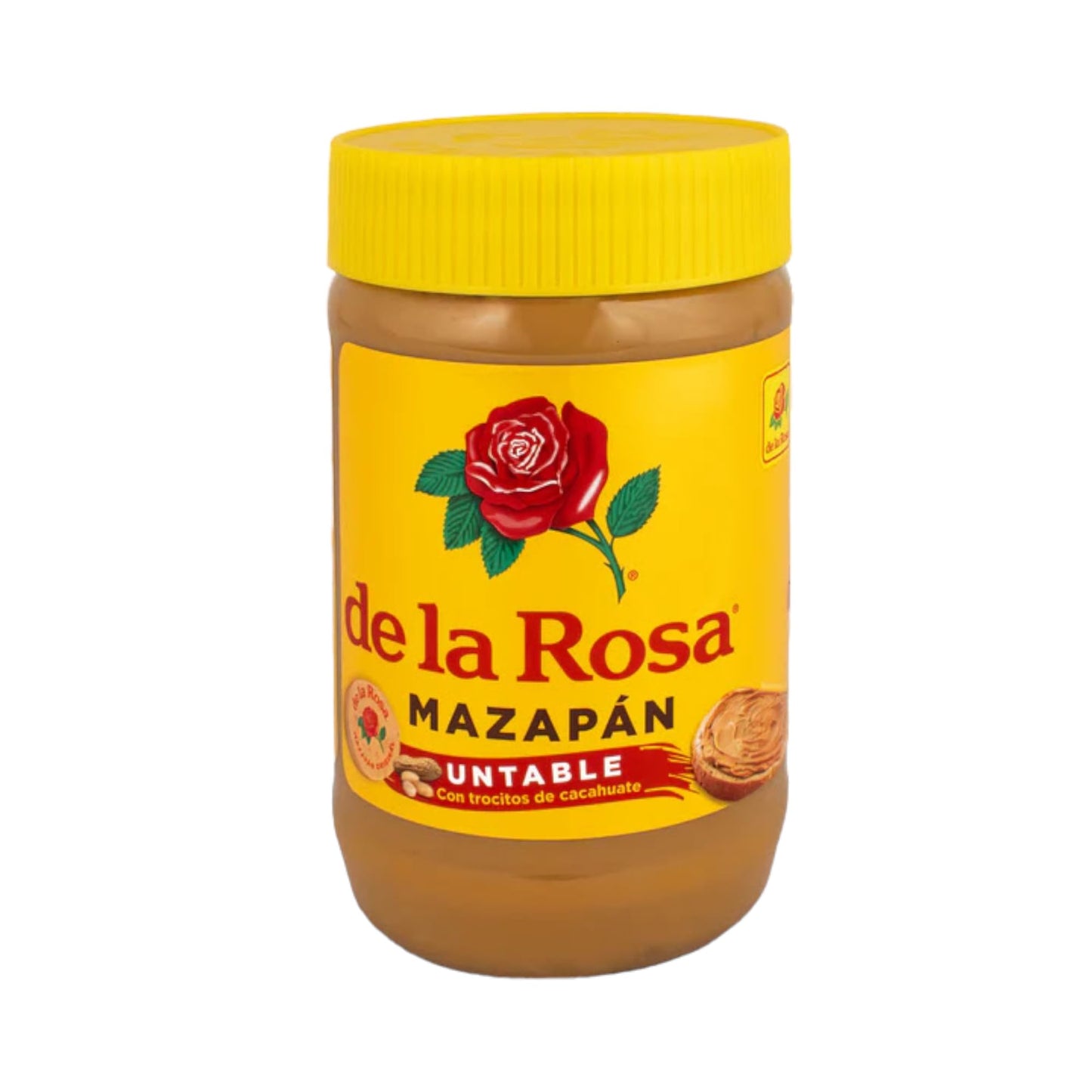 de la Rosa New!! Mazapán Dulce Cacahuate 400g(Con Trocitos Cacahuate)(1 JAR)