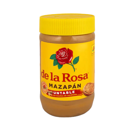 de la Rosa New!! Mazapán Dulce Cacahuate 400g(Con Trocitos Cacahuate)(1 JAR)
