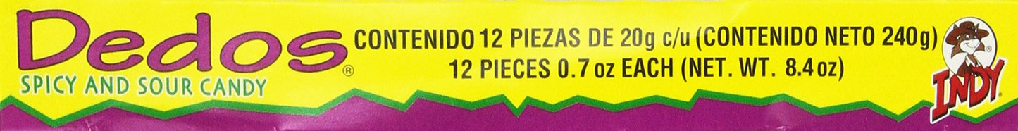 Indy Dedos Spicy and Sour Mexican Candy, 8.4 oz., 12 Count