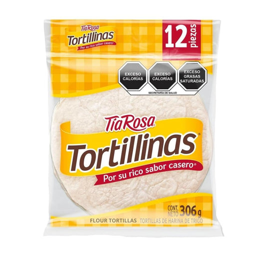 Tortillinas Tia Rosa Flour Tortillas 12 count (306g) - imported Mexican Tortillas - Tortillas de Harina Mexicanas.