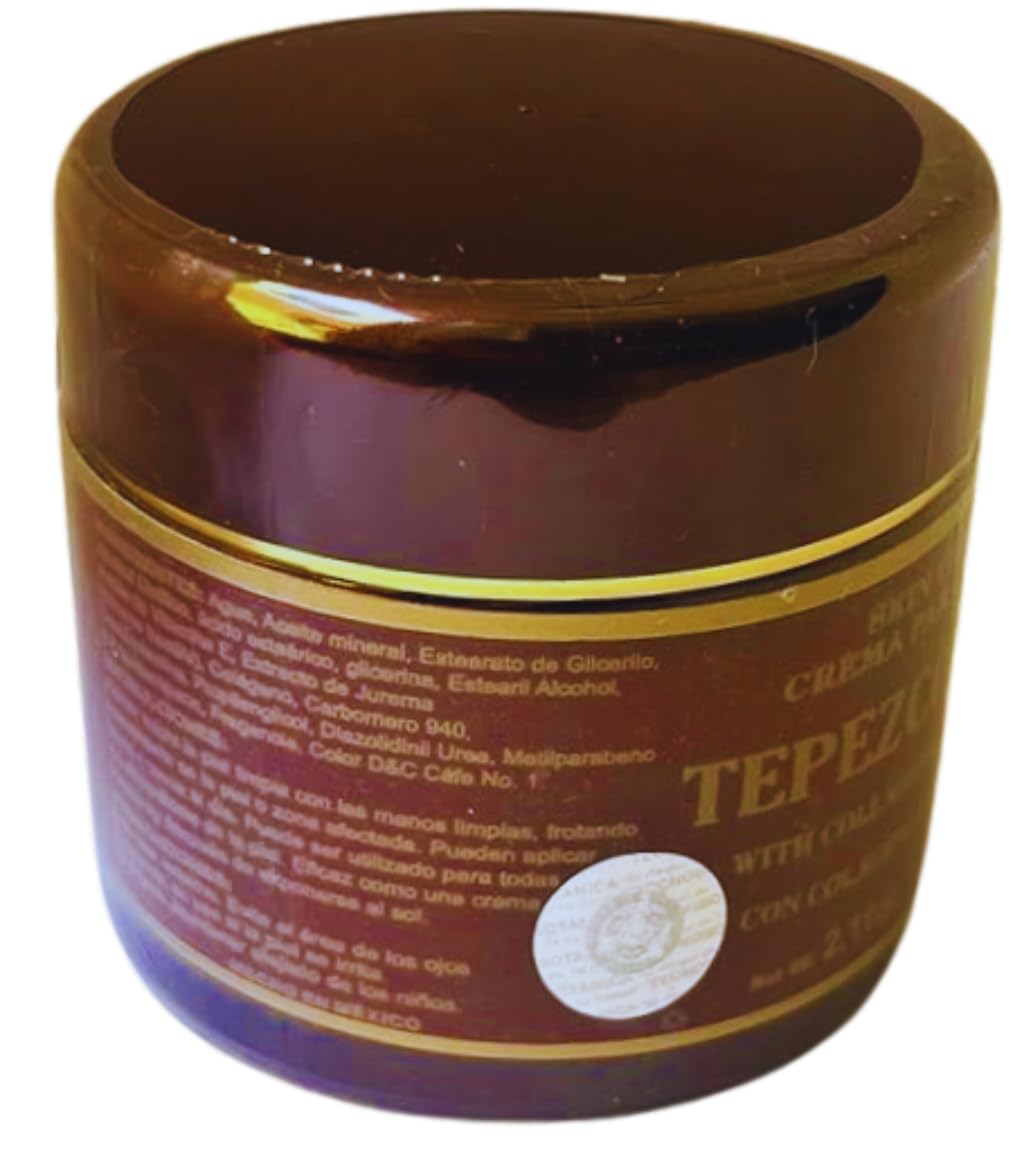 Tepezcohuite Cream (Tepezcobark), with Collagen (Colageno) & Vitamin E, 2.11oz, 60 gr, in E, 100% Natura, great for all skin concerns