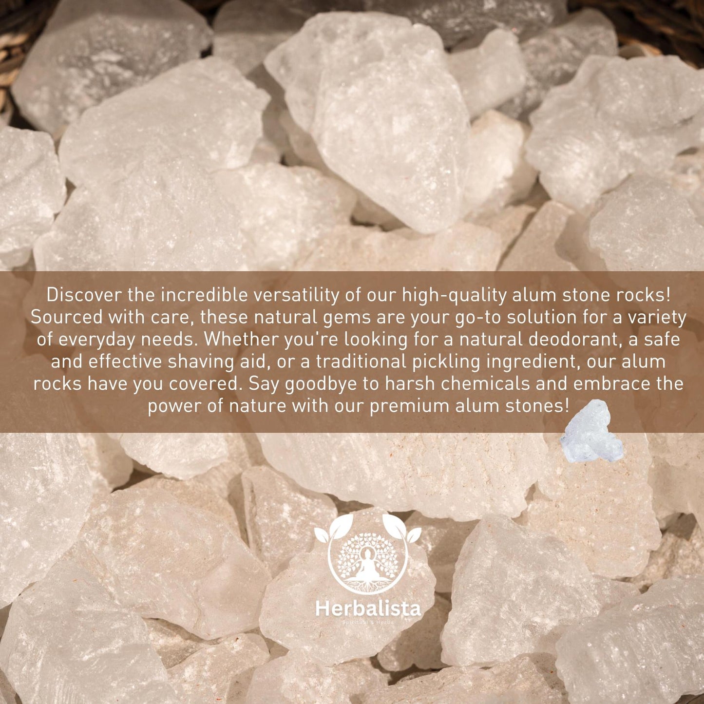 Premium Large Alum Stone 16 oz (1 Lb/226g) - Natural Crystal Body Care & Healing | Multi-Purpose Shaving Stone for Skin Care & Healing | Piedra de Alumbre