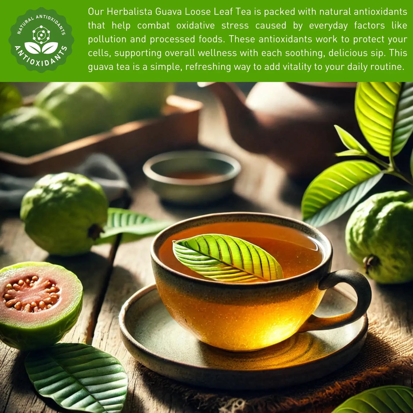 Herbalista Wildcrafted Whole Guava Leaf Loose Tea