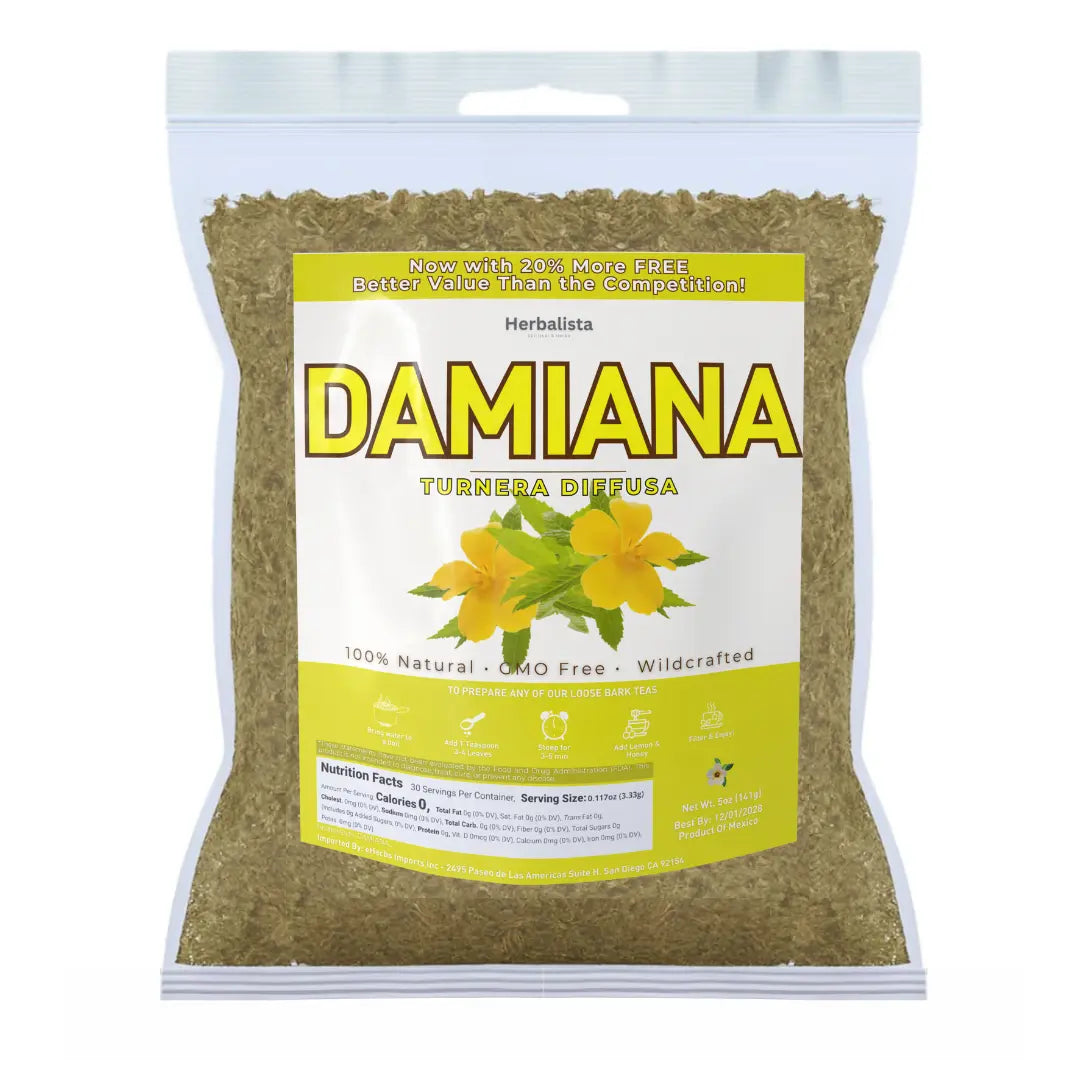 Damiana Té (Mexican Damiana) Loose Leaf Tea 5oz