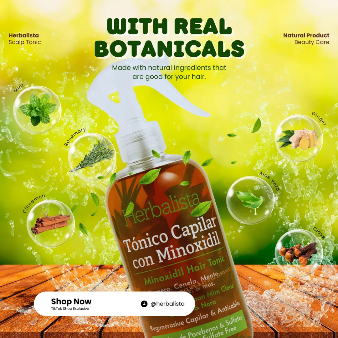 Herbalista Minoxidil Tonico Capilar Hair Tonic 250ml (8.45 fl oz)